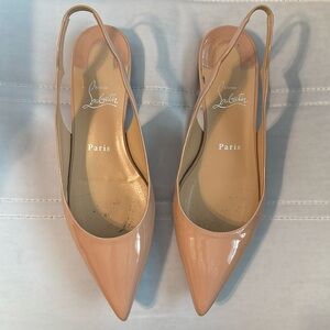 ❤️ Christian Loubouton sling back flats